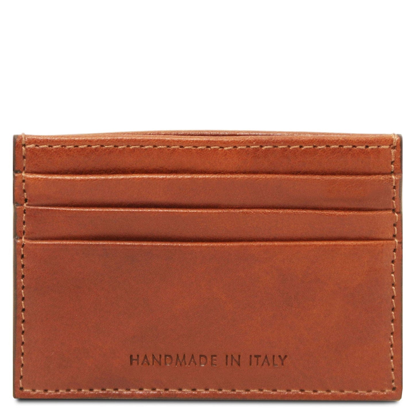 Leather card holder - 6 cards, smooth full-grain leather | TL142471