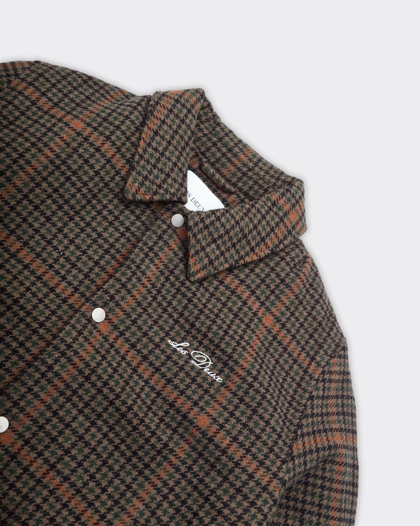 Giacca Varsity Houndstooth Marrone