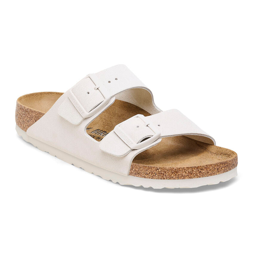 Birkenstock Arizona Pelle Bianca Pianta Stretta