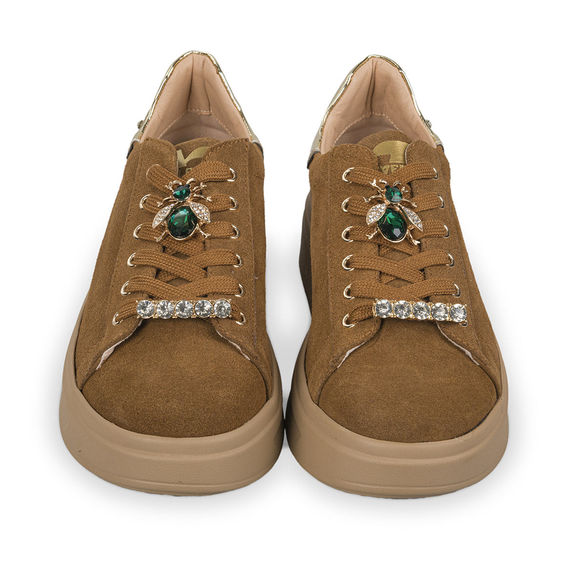 Valleverde Sneaker gioiello camoscio Marrone