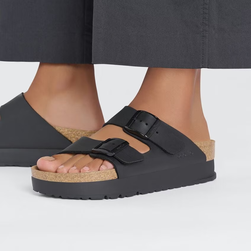 Birkenstock  Arizona Platform Nera PAP Flex