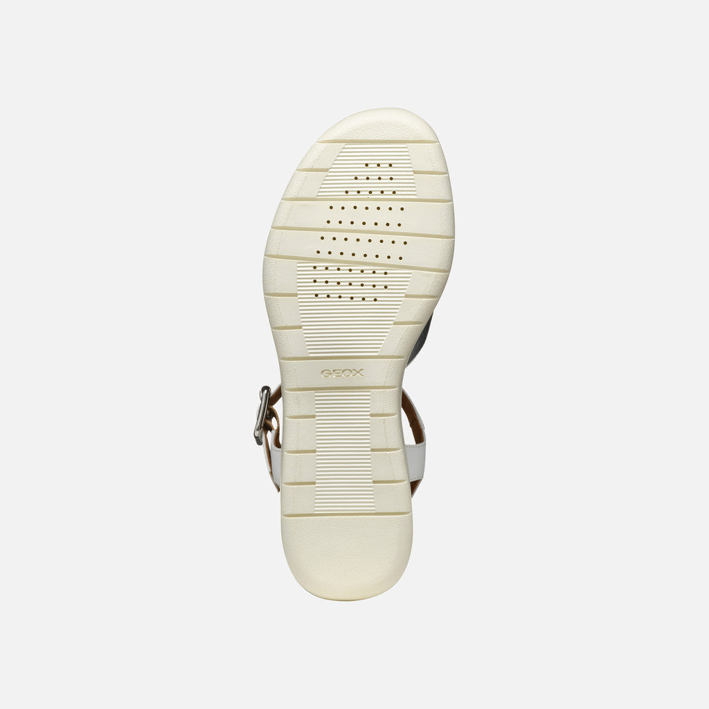 Geox Sandalo Meliconia donna bianco argento