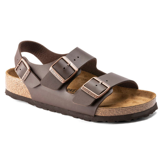 Birkennstock Milano Marrone scuro Birko Flor pianta stretta
