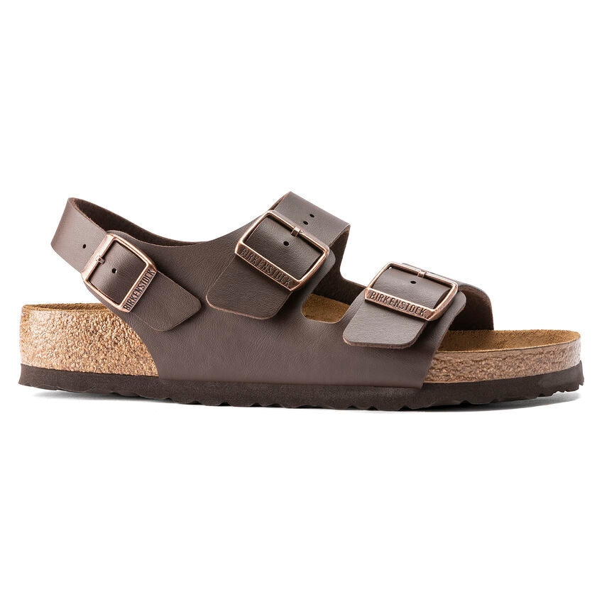 Birkennstock Milano Marrone scuro Birko Flor pianta stretta
