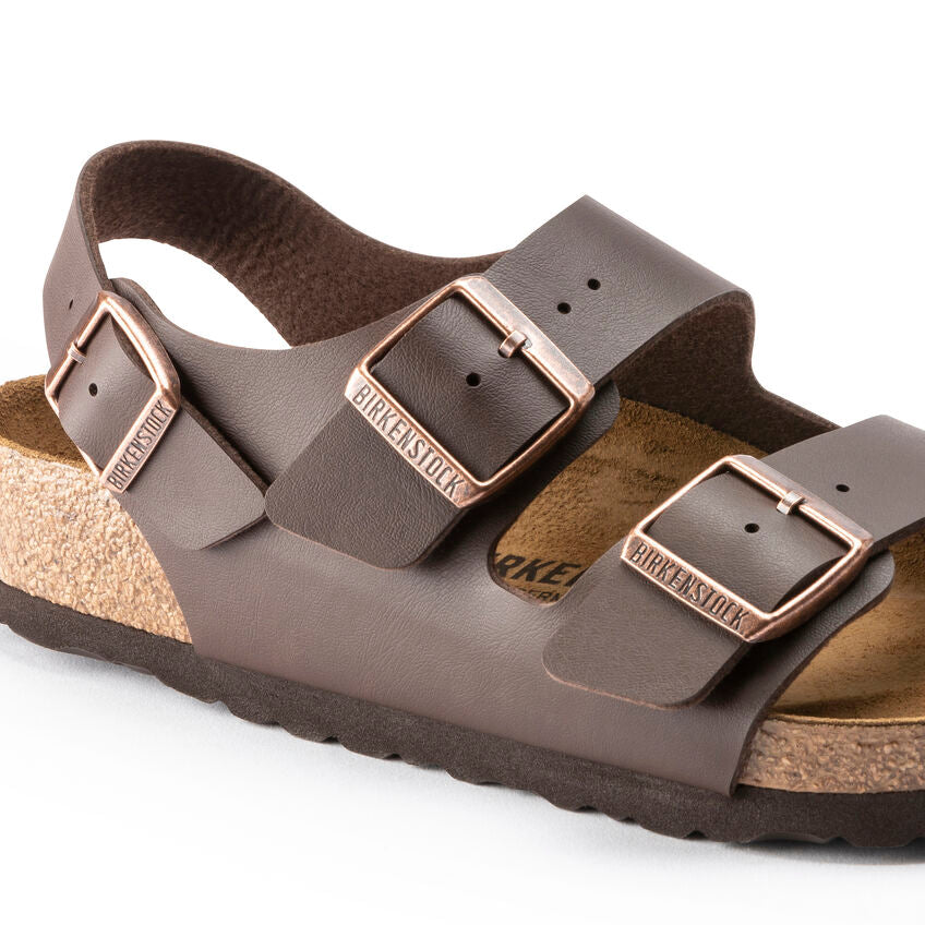 Birkennstock Milano Marrone scuro Birko Flor pianta stretta
