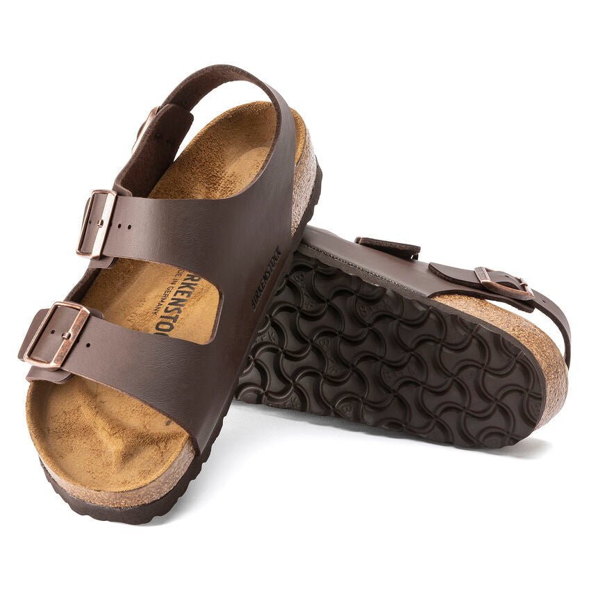 Birkennstock Milano Marrone scuro Birko Flor pianta stretta