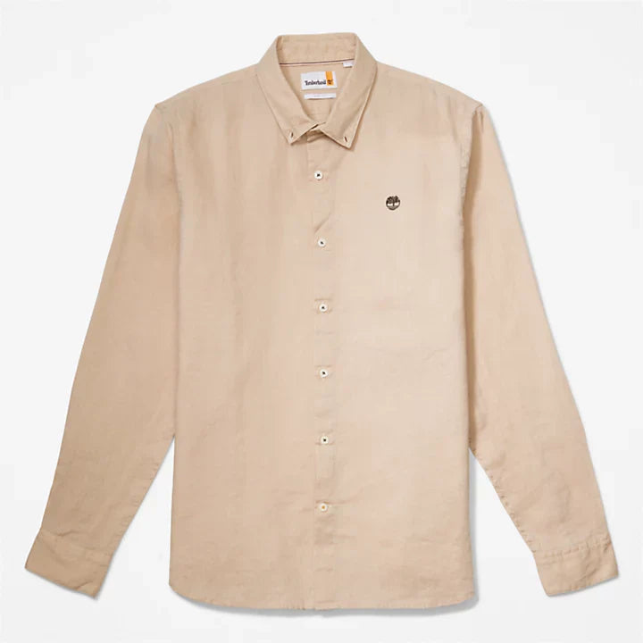 CAMICIA SLIM FIT IN LINO MILL RIVER DA UOMO IN BEIGE