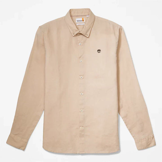 CAMICIA SLIM FIT IN LINO MILL RIVER DA UOMO IN BEIGE