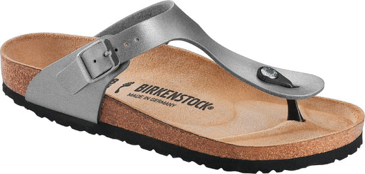 Birkenstock Gizeh silver Birko Flor pianta normale