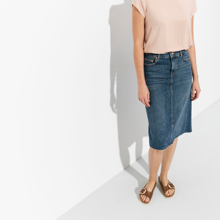 Birkenstock Madrid Big Buckle Cognac pelle Ingrassata Pianta Stretta