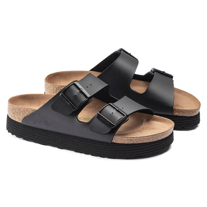 Birkenstock Arizona Grooved nero Pianta Stretta