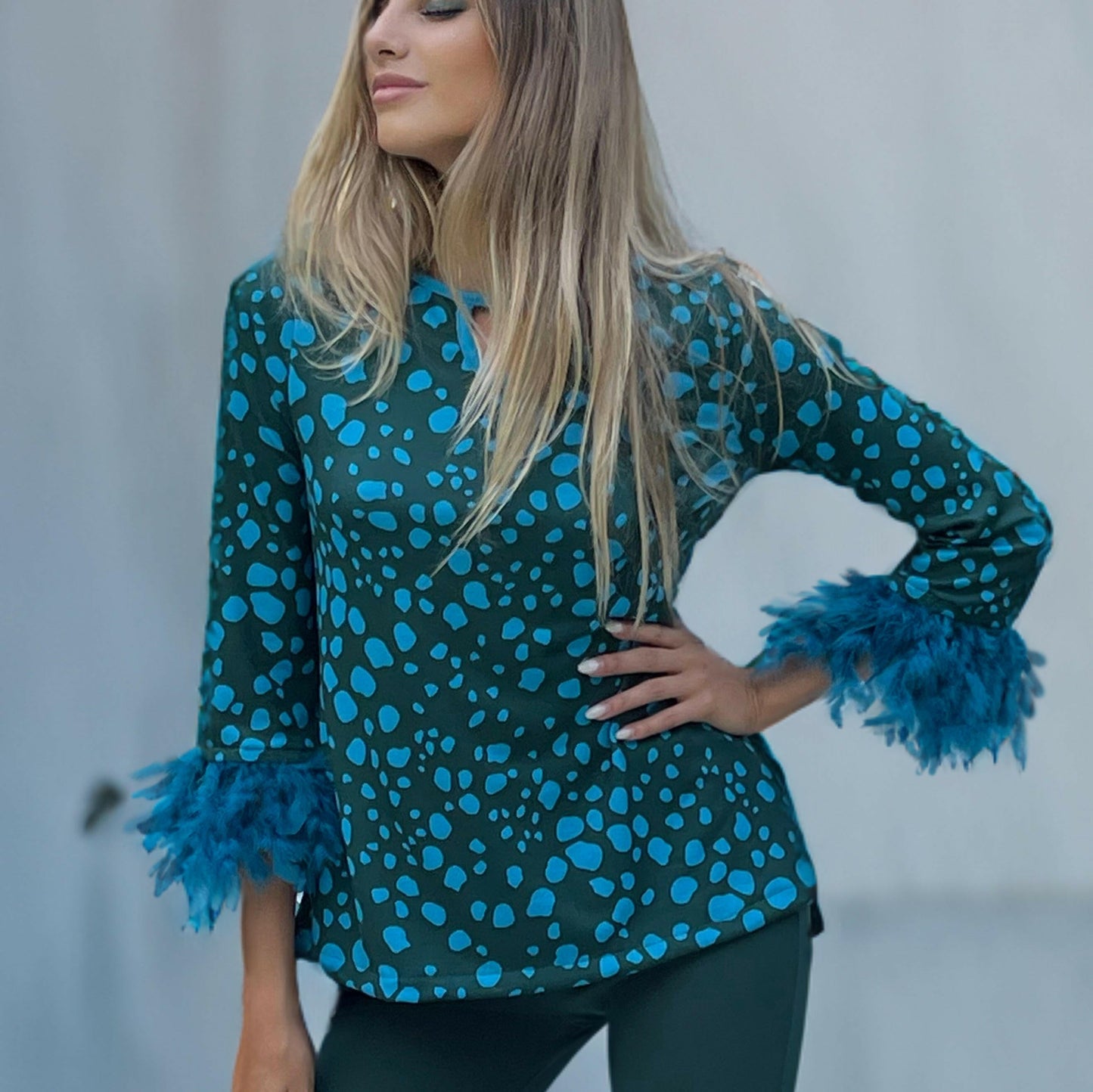 Maglia Pois Piume B taglia Unica.