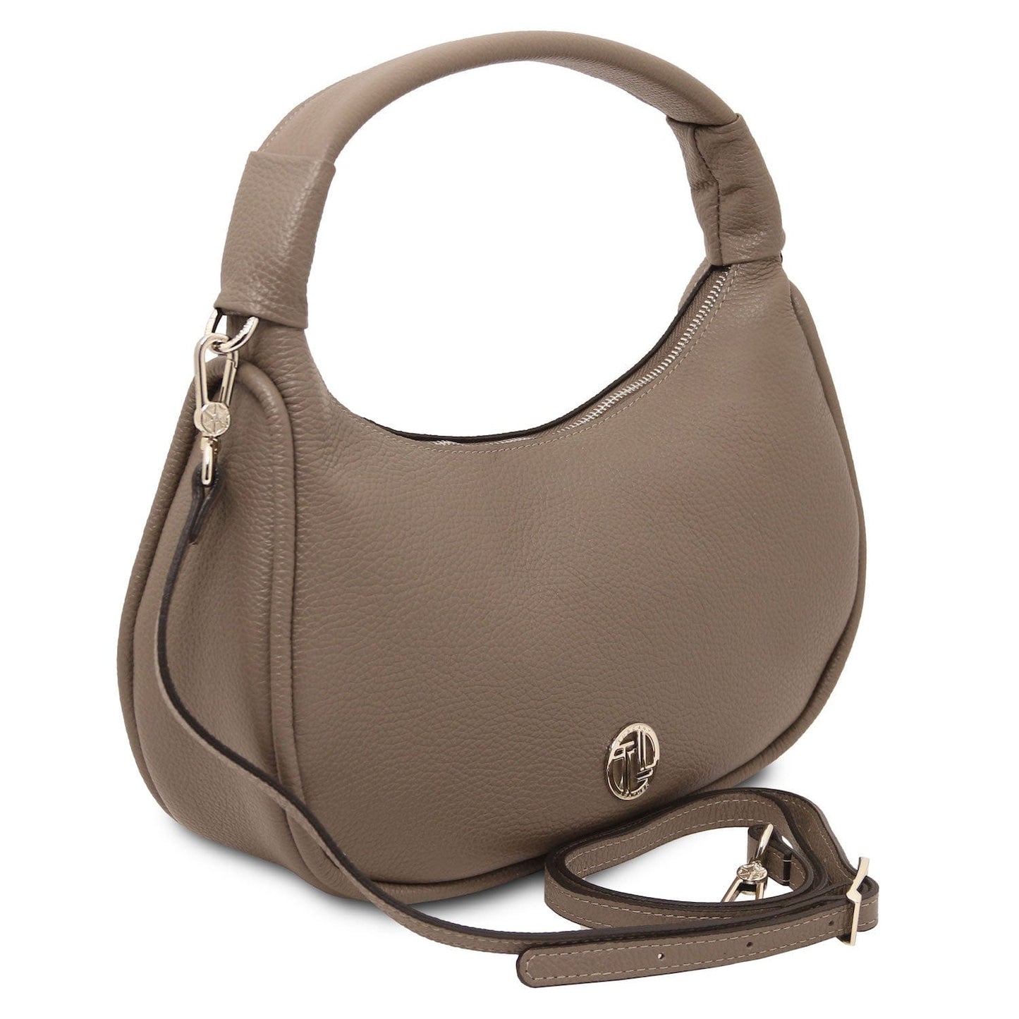 Michelle - Large-sized leather hobo bag | TL142477