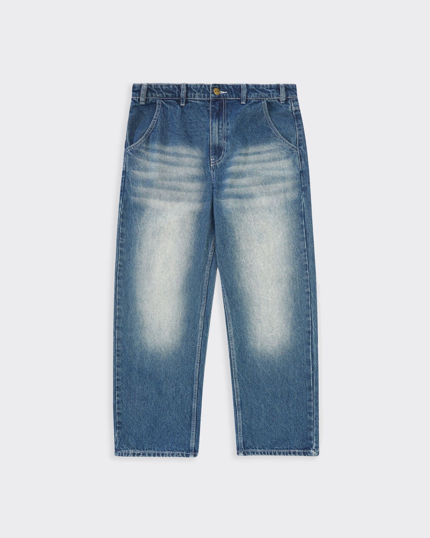 Jeans Alpine Denim Distressed Faded Blue