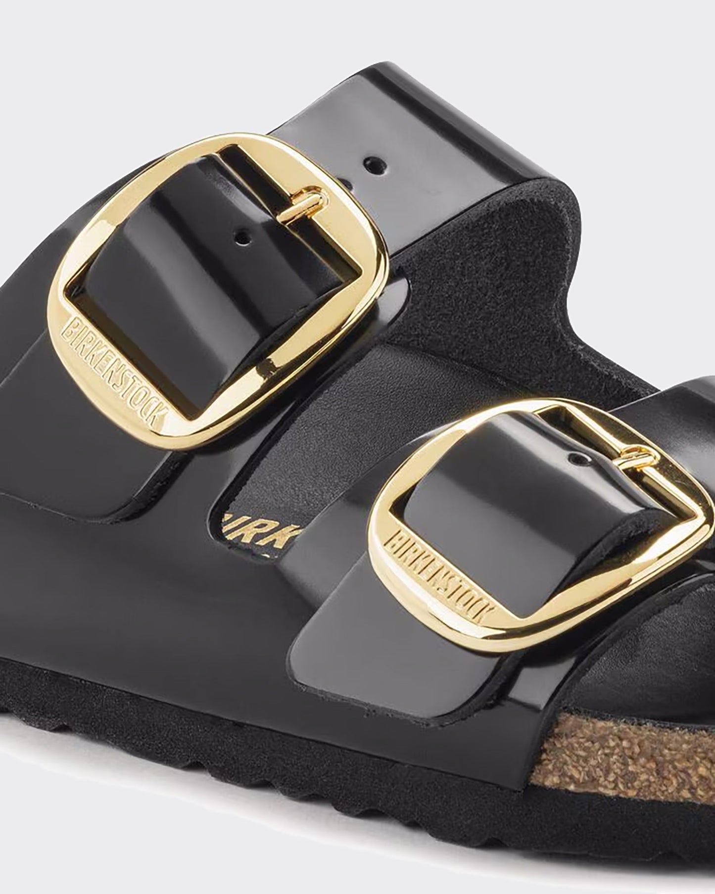 Ciabatta W Arizona Big Buckle Shine Black Natural Leather