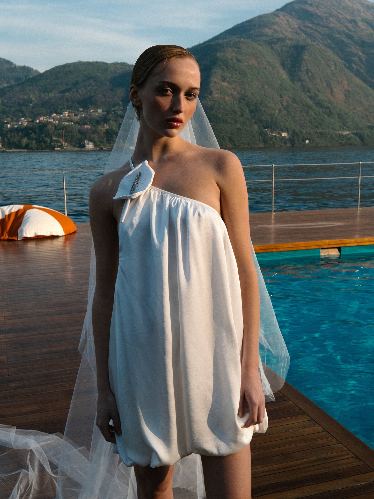 Leah Dress Lucent White