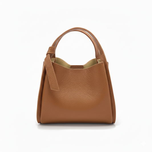 Pienza – Italian Leather Tote Handbag – Tan