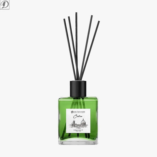 Profumatore per Ambiente al Cedro – Elegante, Legnoso e Rilassante con Bastoncini in Bambù