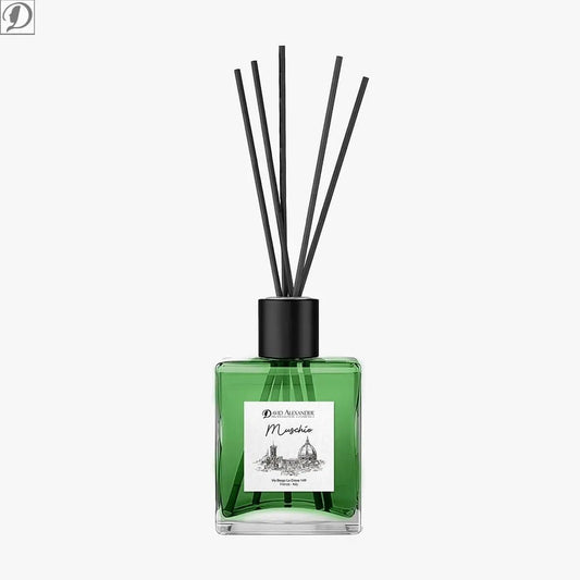 Profumatore per Ambiente al Muschio – Naturale, Intenso e Rilassante con Bastoncini in Bambù