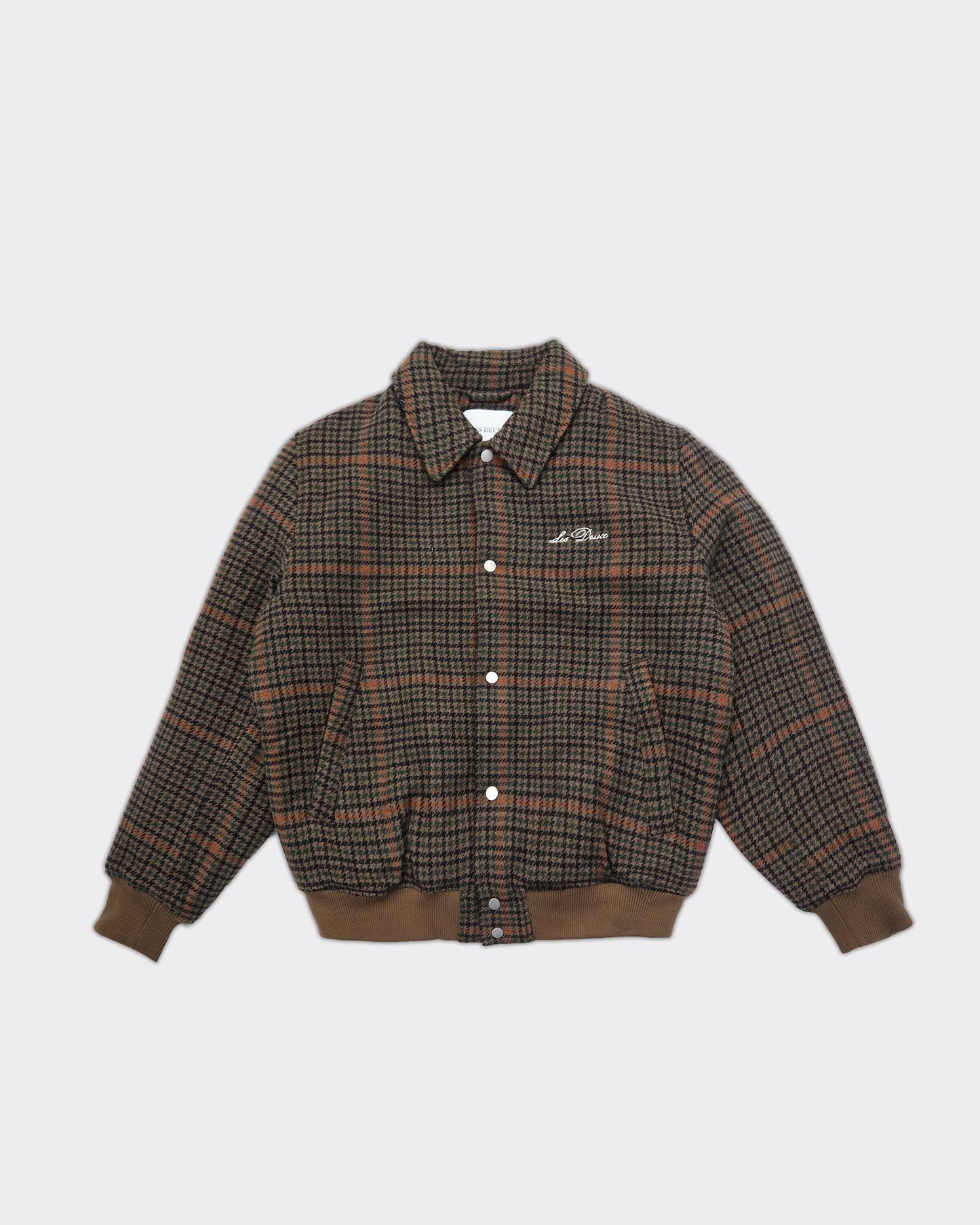 Giacca Varsity Houndstooth Marrone