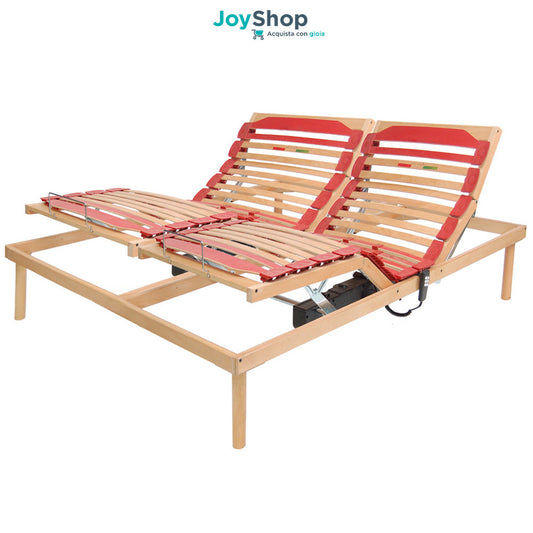 Rete letto a doghe in legno motorizzata con alzate personalizzabili - Venere E