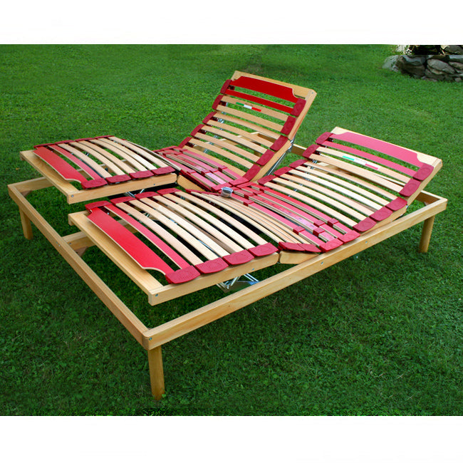 Rete letto a doghe in legno motorizzata con alzate personalizzabili - Venere E