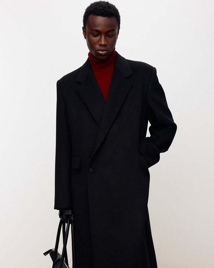 Cappotto Wool And Cashmere Tailored Wrap Nero