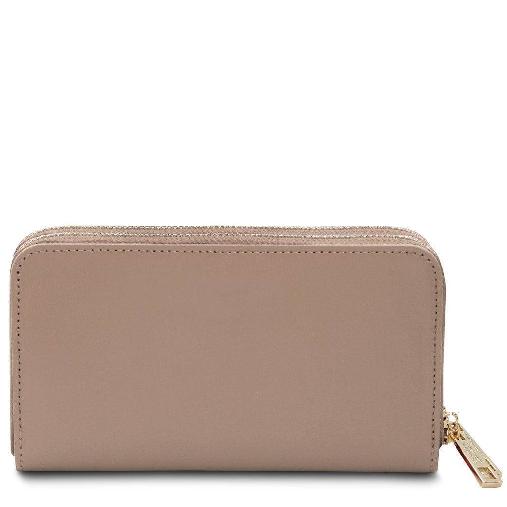 Gaia - Double zip around leather wallet | TL142343