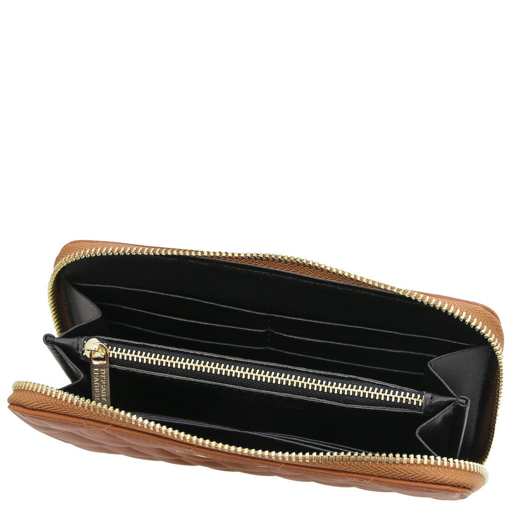 Penelope - Exclusive zip around quilted leather wallet | TL142316