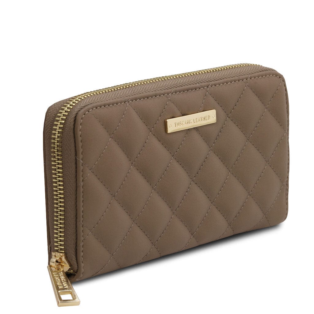 Penelope - Exclusive zip around quilted leather wallet | TL142316