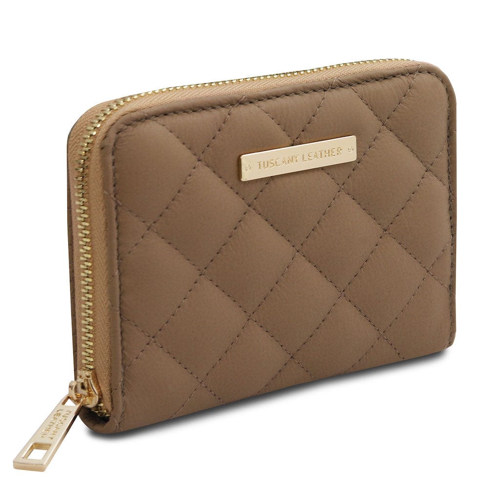 Teti - Exclusive zip around soft quilted leather wallet | TL142319