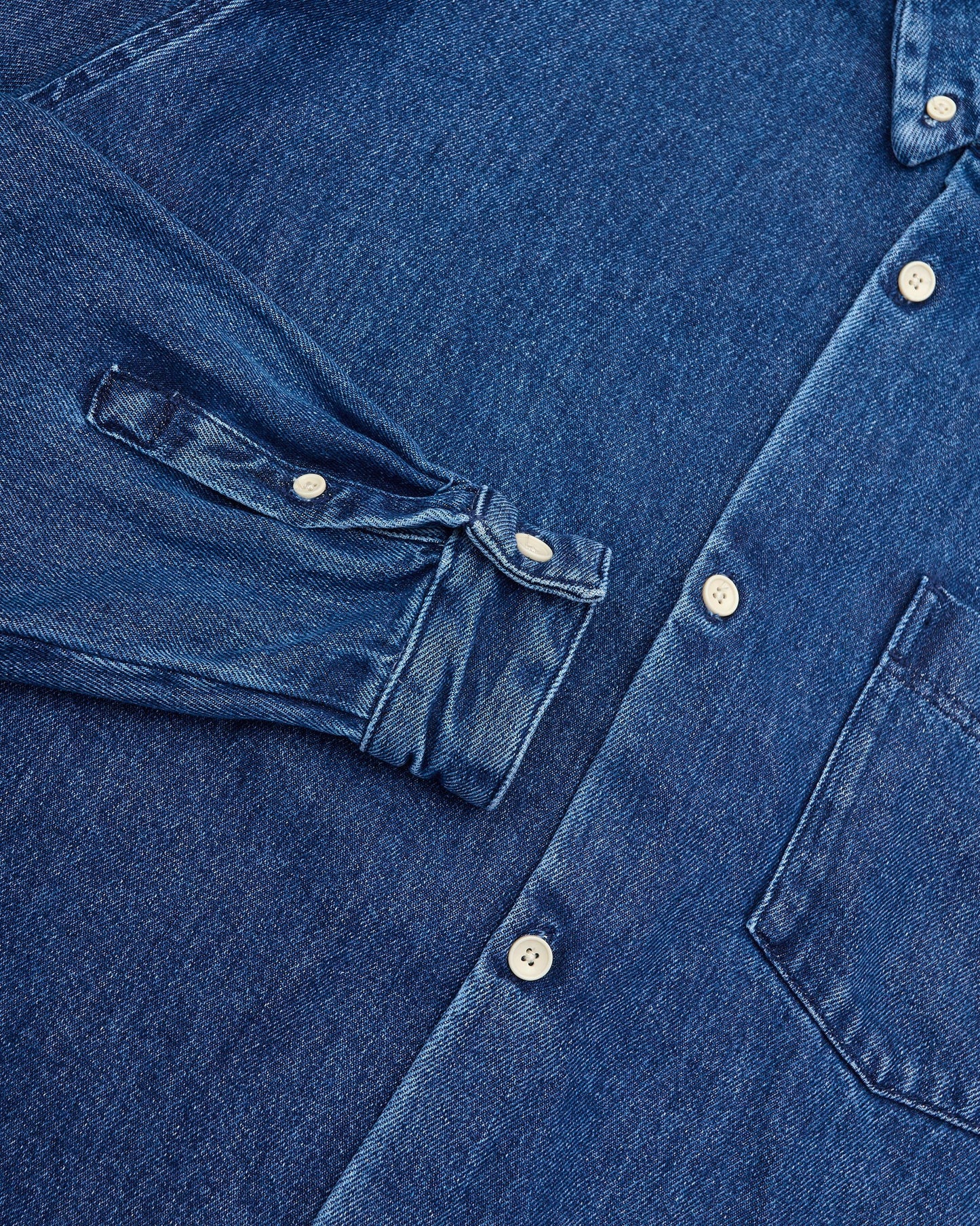 Camicia Maza Tencel Denim Blu