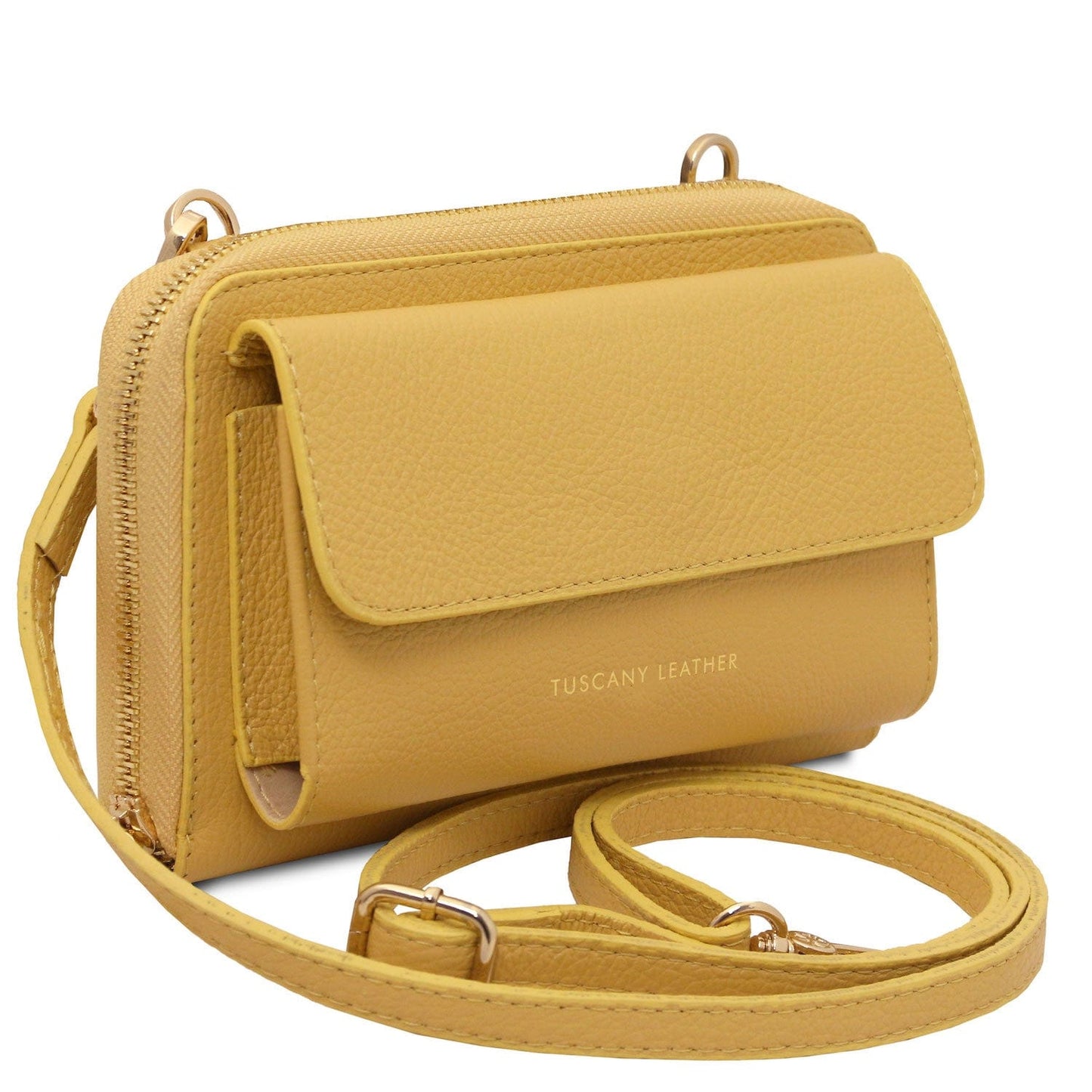 Urania - Leather phone wallet with strap | TL142433