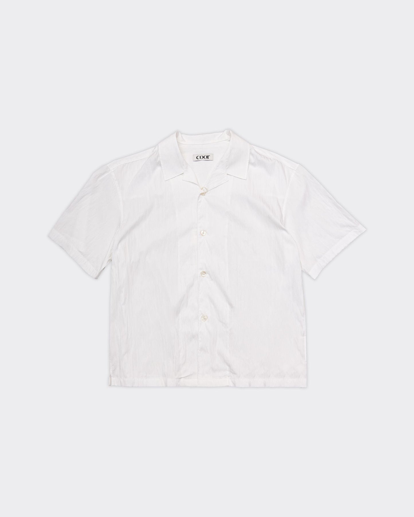 Camicia Ss Natural Wrinkle Bianca