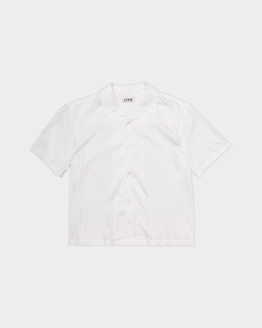 Camicia Ss Natural Wrinkle Bianca