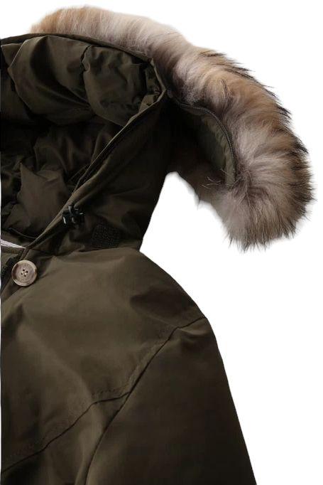 Giacca Luxury Arctic Raccoon Donna Dark Green