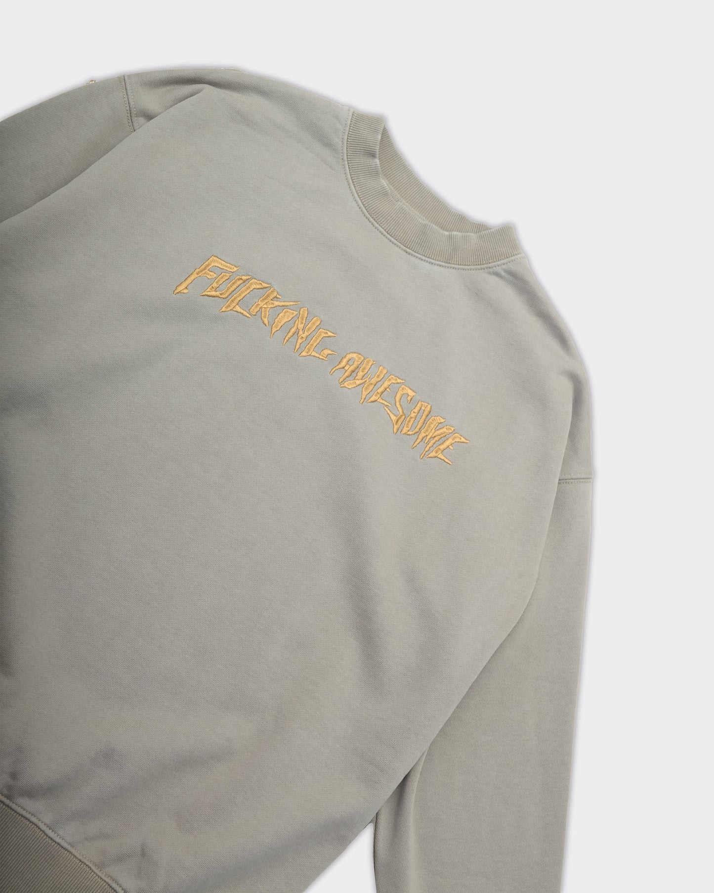 Crewneck Distressed Stamp Grigia